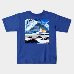 A White Piano On The Snow Capped Peaks Of Mt. Everest Kids T-Shirt